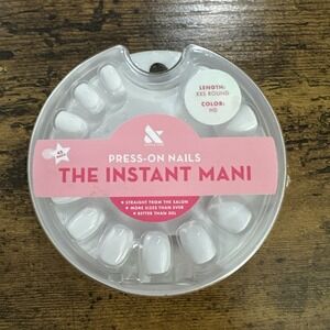 Olive & June Press On Nails The Instant Mani XXS Round HD White New Sealed